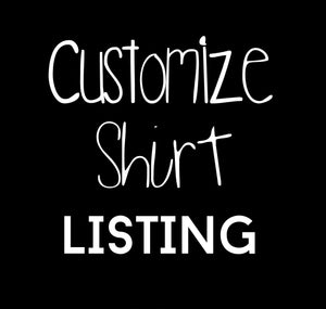 Customize Listing for Kids Shirts